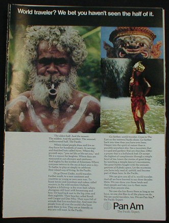 A 1971 Pan Am World Traveler ad promoting the Pacific Islands.